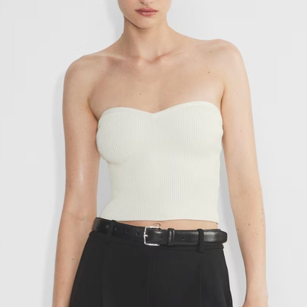 Aritzia Babaton Sculpt Knit Sweetheart Tube Top S